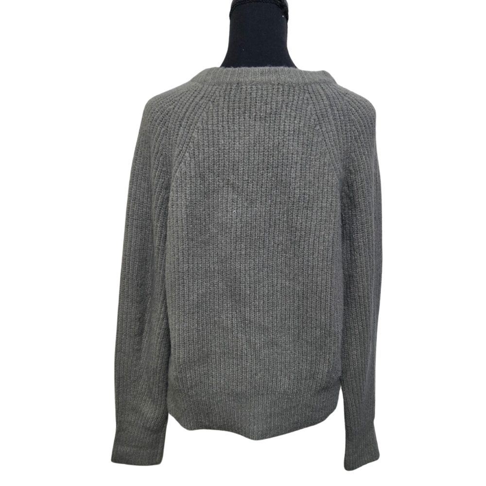 John + Jenn Gray Ribbed Crew Neck Sweater - Picture 5 of 9